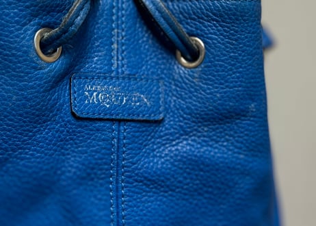 alexander mcqueen leather bag blue