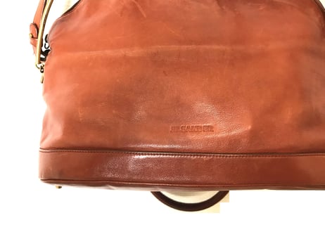jilsander leather bag brown