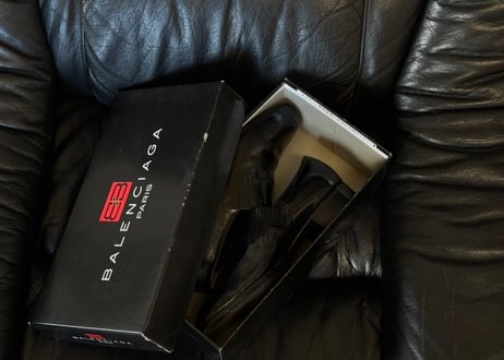 80-90s balenciaga "BB" logo loafers