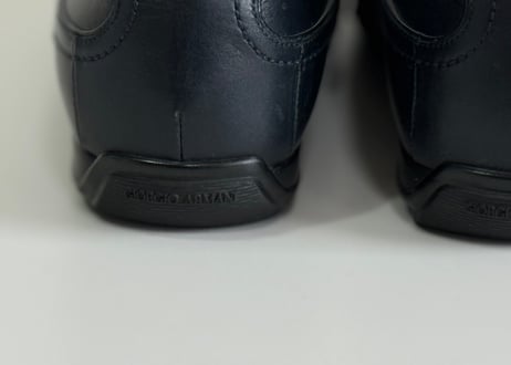 giorgio armani leather sneakers