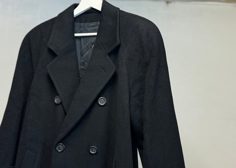 pure cashmere double long coat #F