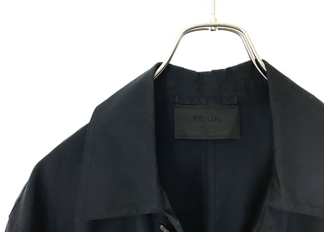 00s prada bicolor long shirt coat