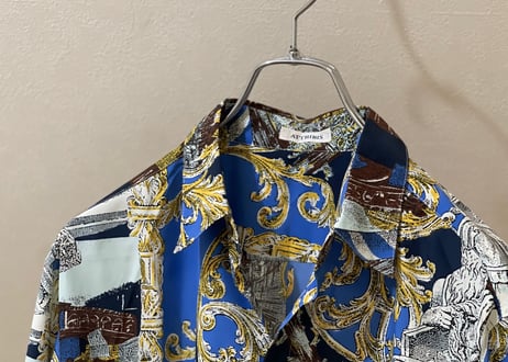 90s total pattern polyester shirt