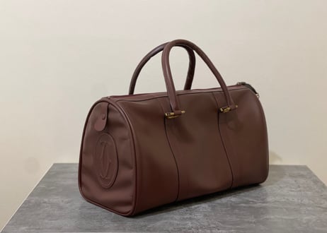 80-90s cartier leather bag