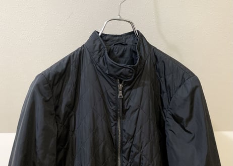 prada logo nylon blouson black