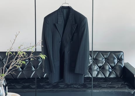 saint laurent double black stripe set up suit