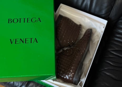 bottega veneta Intrecciato leather shose