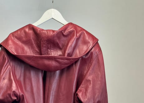 balenciaga leather coat
