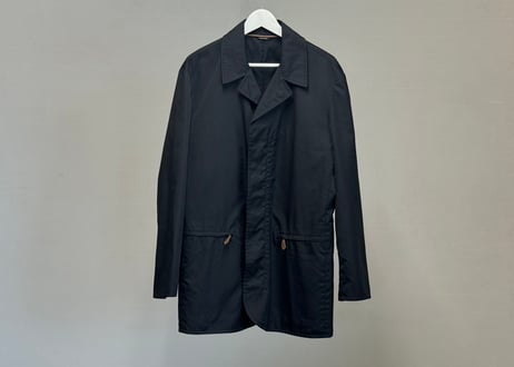 hermes leather zip coat