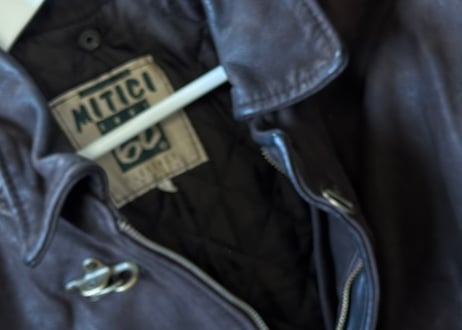 80s leather fireman jacket