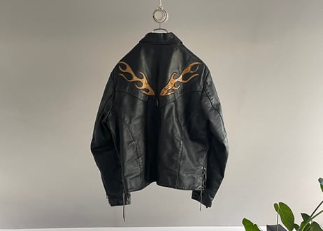 80's leather blouson made in USA