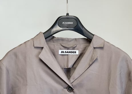 jilsander silk shirt jacket