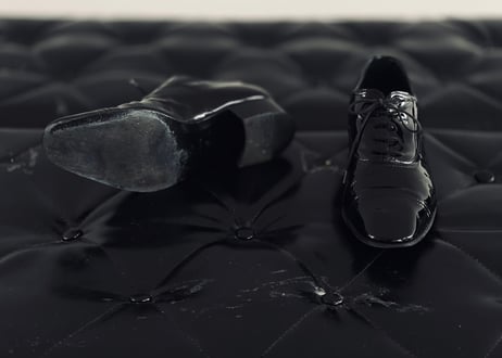 chanel "coco" logo heel dress shose
