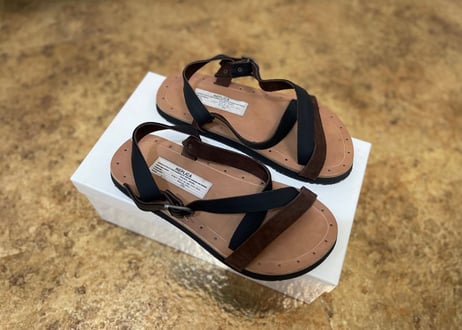 maison margiela leather sandals dead stock