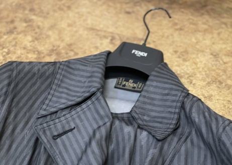 fendi stripe double coat