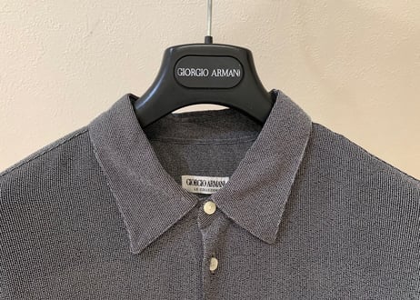 giorgio armani crepe dough shirt gray