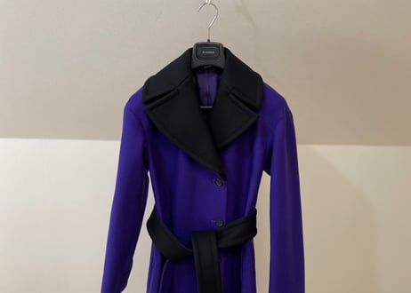 jilsander navy purple belted coat dead stock