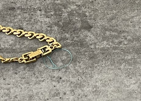 80-90s givenchy gold bracelet"F"