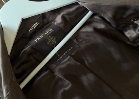 preview made in Italy leather belted coat