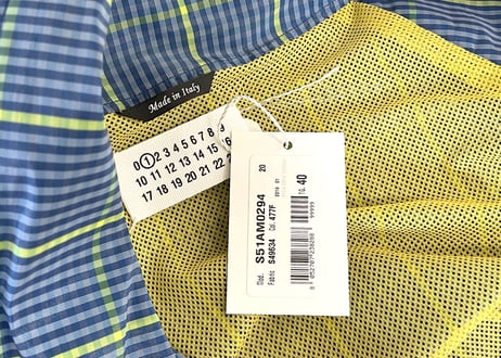 2019ss maison margiela over size check jacket dead stock