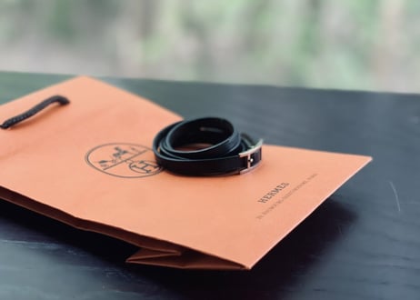 hermes  leather bracelet "api"