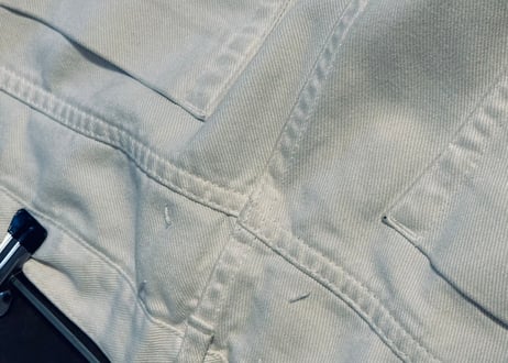 maison margiela bicolor denim pants