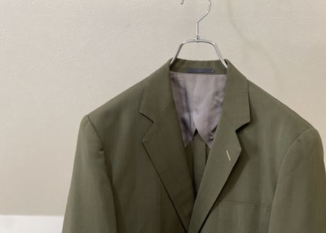 80s vintage setup suit green