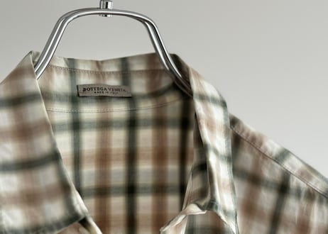 bottega veneta check shirt