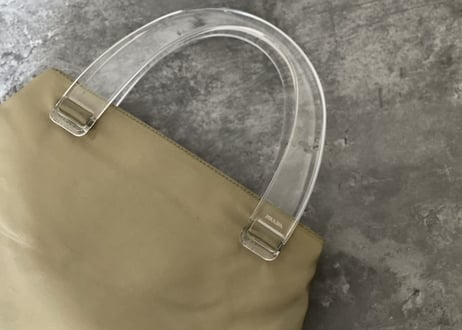 prada clear handle bag