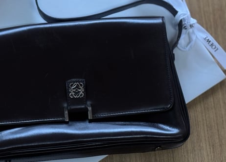 loewe leather anagram shoulder bag