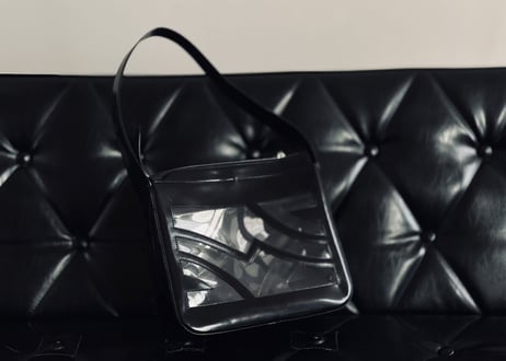 salvatore ferragamo clear leather bag