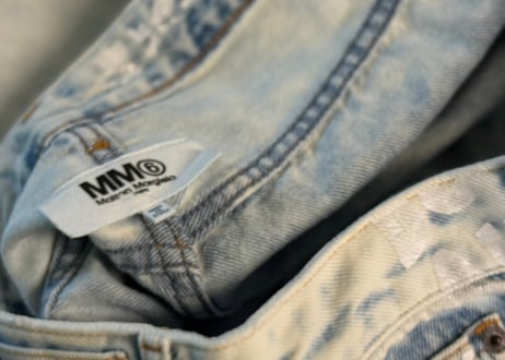 mm6 maison margiela "aids" 再構築 denim pants