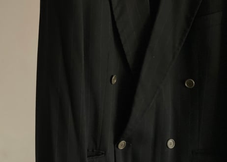 giorgio armani stripe double set up suit