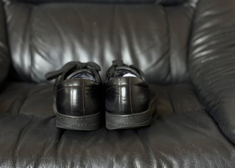 prada leather sneakers #2