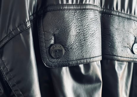 chanel pvc leather over size coat