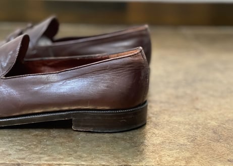 70-80s loewe leather tassel loafer 42