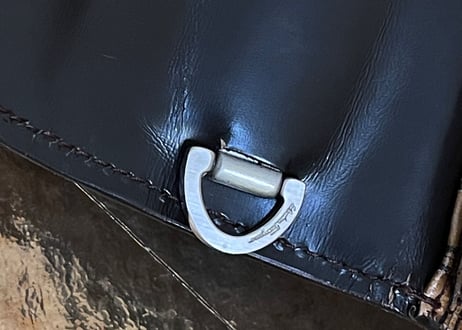 salvatore ferragamo  gancio leather bag