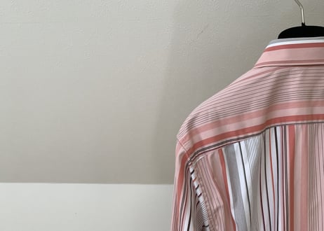 salvatore ferragamo stripe shirt red×gray
