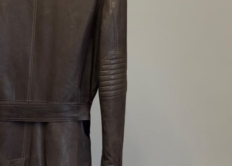 preview made in Italy leather belted coat