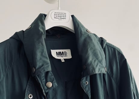 mm6 maison margiela green linght coat