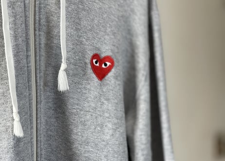 play comme des garcons zip up hoodie