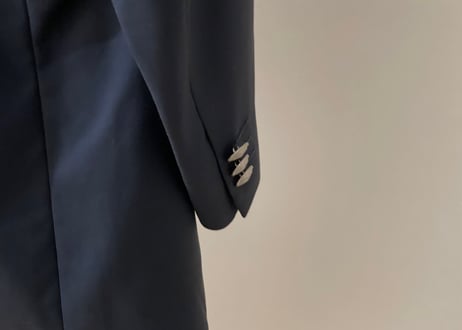 gucci logo button double blazer