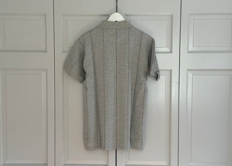 im isseymiyake stripe polo shirt dead stock gray M