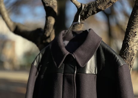 kostas murkudis leather wool jacket