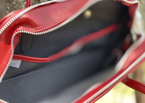 robe de chambre comme des garcons leather bag