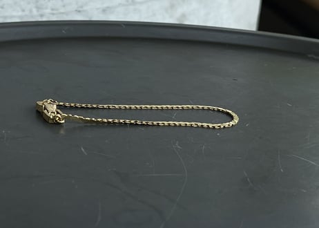 80-90s givenchy gold bracelet  "C"