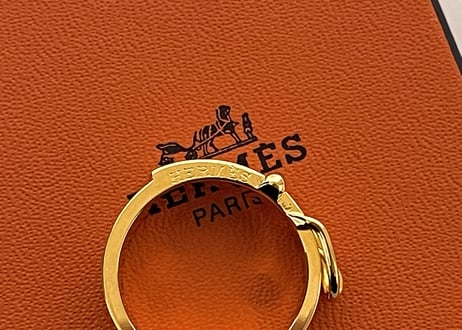 hermes gold ring dead stock