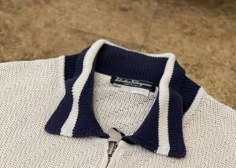 salvatore ferragamo knit blouson