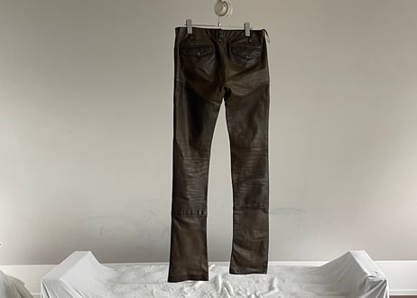 ralph lauren embroidery leather pants