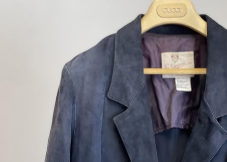 70s gucci leather tailored jacket